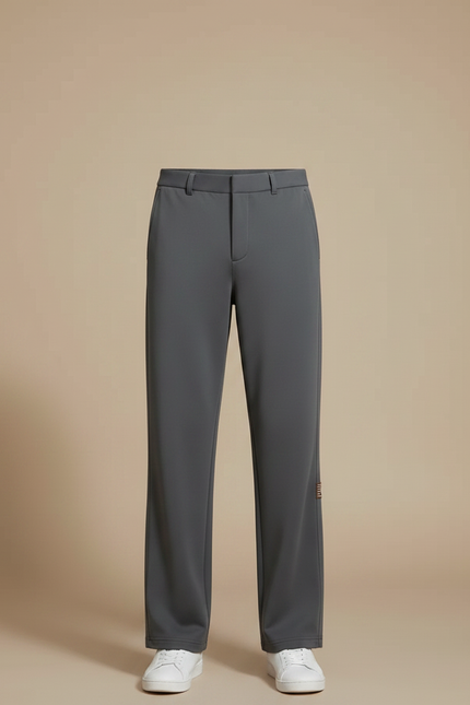 Pantalon Fluide Homme Gris Coupe Ample Polyester - vue 3
