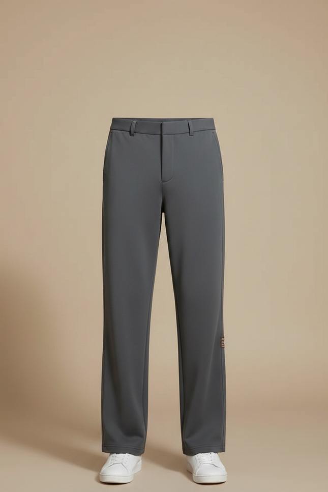 Pantalon Fluide Homme Gris Coupe Ample Polyester - vue 3