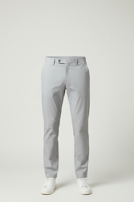 Pantalon Fluide Gris Clair Droit Décontracté Homme - Polyester - vue 3