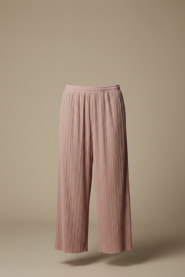 Pantalon Fluide Rose Plissé Ample Décontracté Homme - Polyester - vue 3