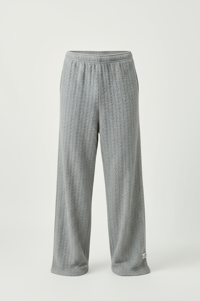 Pantalon Maille Fluide - Gris - vue 3