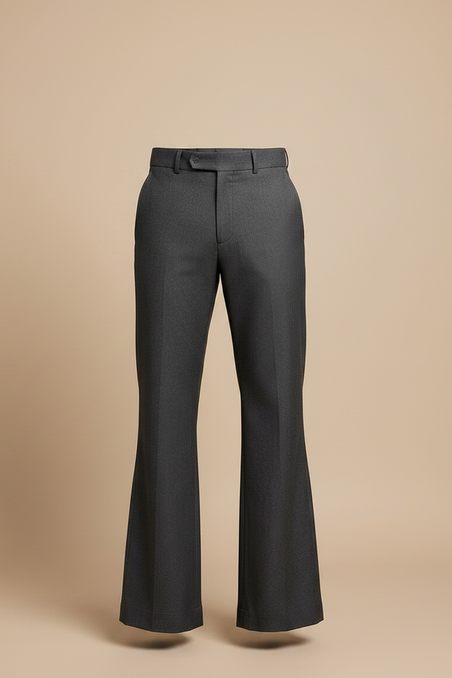 Pantalon Fluide Flare - Gris Laine - vue 3