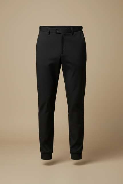 Pantalon Fluide Skinny - Noir Polyester - vue 3