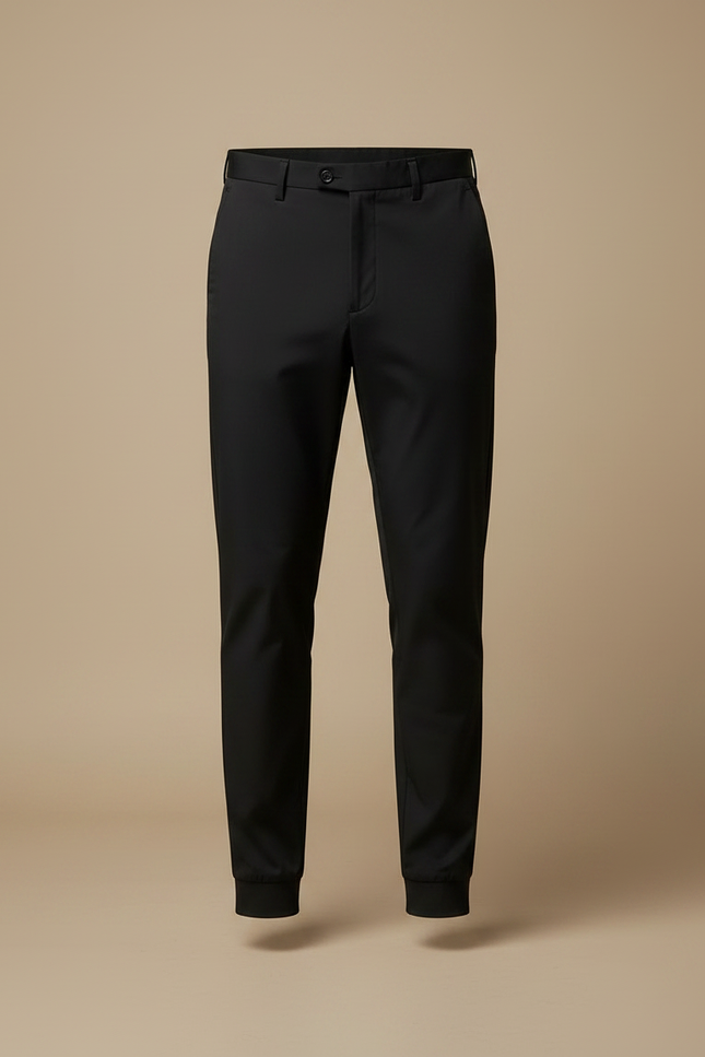 Pantalon Fluide Skinny - Noir Polyester - vue 3