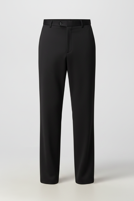 Pantalon Fluide Infroissable - Noir Polyester - vue 3