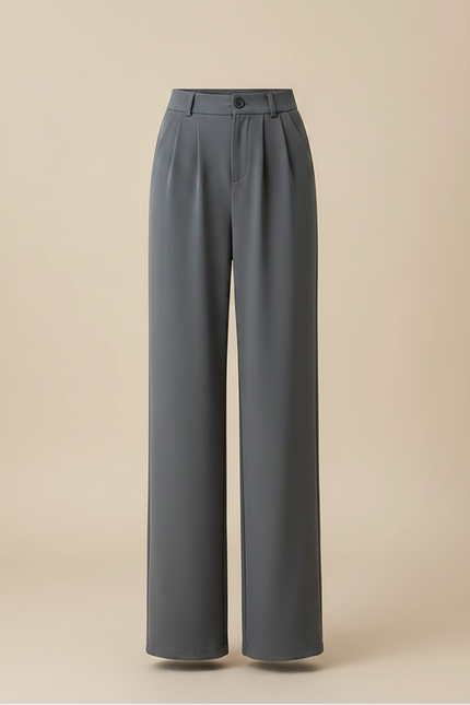 Pantalon Fluide Polyester Femme - Gris - vue 3