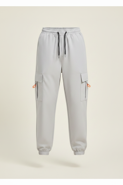 Pantalon Fluide Cargo Gris Ample Multi-Poches Garçon - Polyester - vue 3