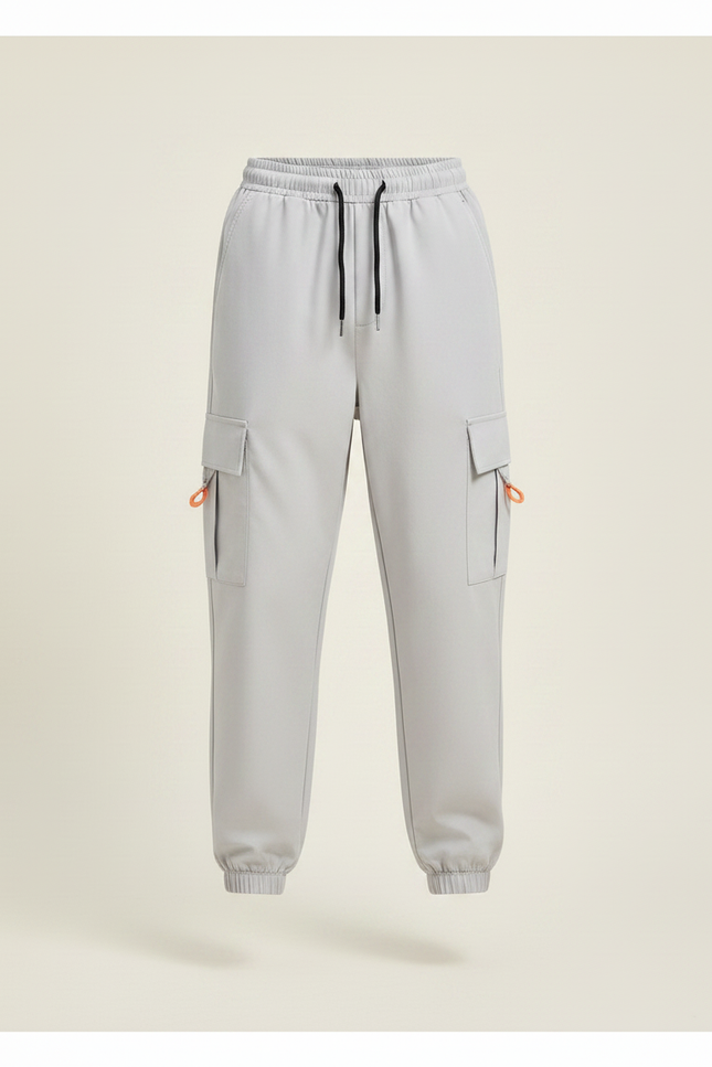 Pantalon Fluide Cargo Gris Ample Multi-Poches Garçon - Polyester - vue 3