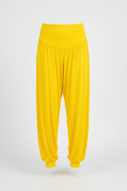 Pantalon Fluide Jaune Ample Harem Confortable Fille - Viscose - vue 3
