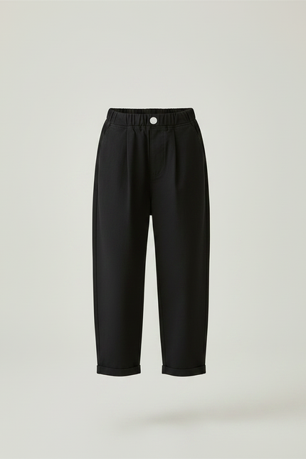 Pantalon Carotte Fluide Noir - Viscose - vue 3