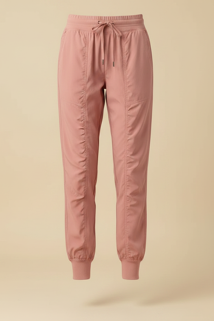 Pantalon Fluide Rose Athlétique Sport Jogger Femme - Polyester - vue 3